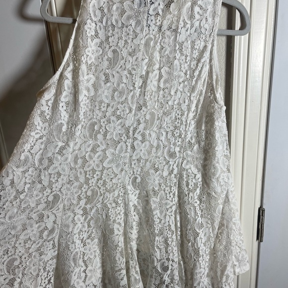 MONROE & MAIN Women’s cotton lace button up vest sz L feminine whimsical - Picture 5 of 7